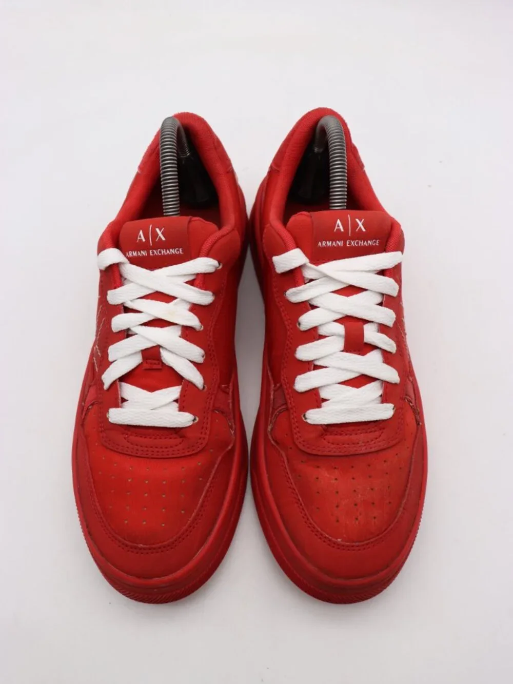 Armani Exchange Red Men's Size 8 Trainers Casual Sneakers Lace Up Shoes